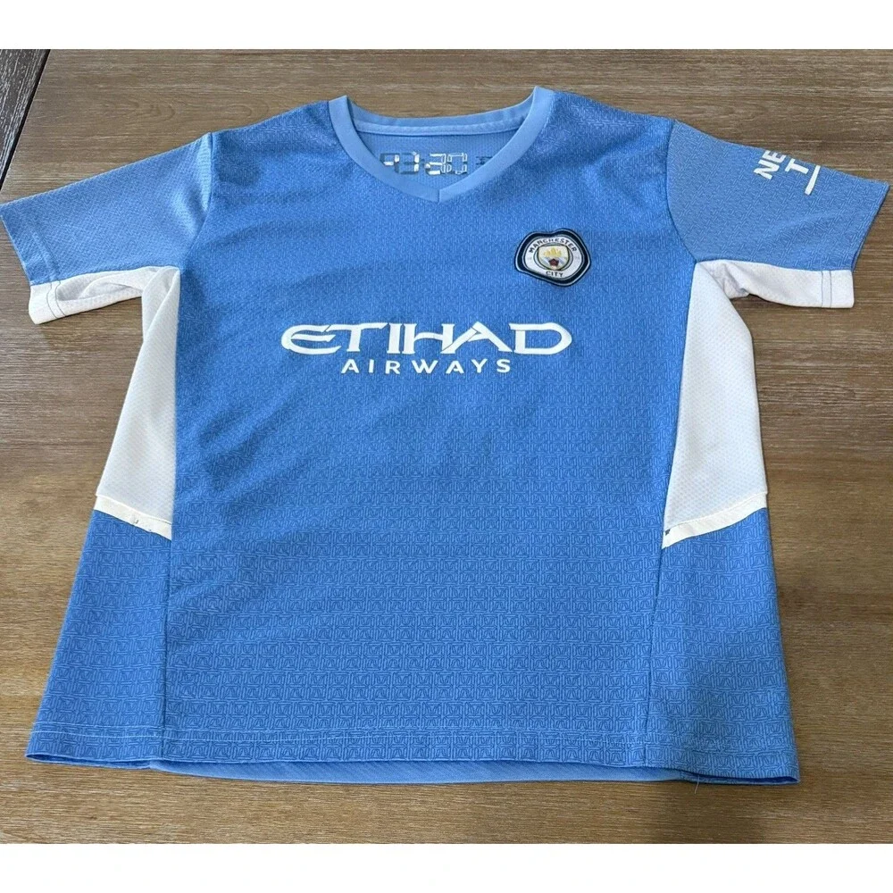 Youth Vintage Manchester City De Bruyne Soccer Jersey Large 93:20 2021 Champions